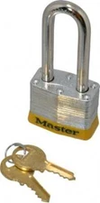 Master Lock Yellow Lockout Padlock: Keyed Different, 2" High, Conductive