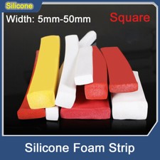 Square Silicone Foam Strip 5-50mm Rectangular Sealing Strip, High Temp Resistant