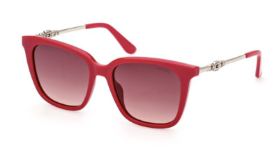 Guess Damen Sonnenbrille Signiert Quadratisch Farbverlauf Gläser Rot Retro