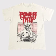 New Power trip Short Sleeve White  All Size S M L - 5XL Gift Shirt