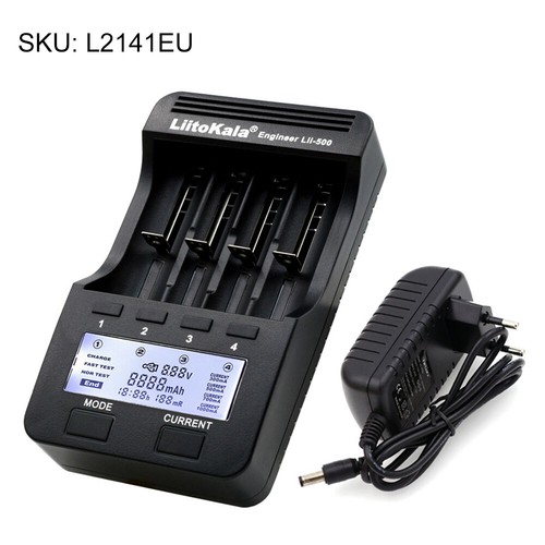 LiitoKala Lii-500 4 Slots Ladegerät Smart Intelligent Batterieladegerät Kit - Afbeelding 2 van 10