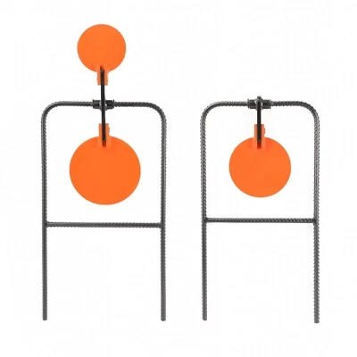 RANGE PRO Centerfire Pistol AR500 Steel Spinner Target, 4", 5" & 6" Combo