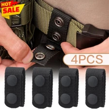 4PCS Tactical Duty Belt Keeper with Double Snaps Security Tactical Belt Keepers
