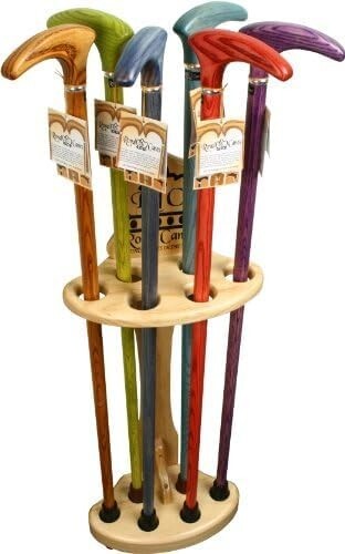 Shell Walking Cane Stand - Pine Wood - image 1
