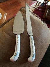 25th Anniversary Cake Knife Server Set, Sheffield England Stainless Steel