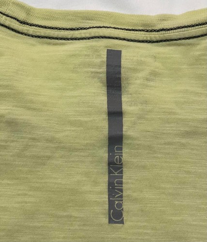 Calvin Klein T-Shirt Short Men's M Racing Stripes Skyscrapers Yellow CLASSIC Fit - 第 4/6 張圖片