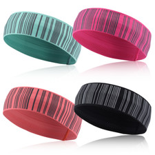 Reflective Headband Yoga Anti Slip Running Sweatband Hairband Anti-Sweat Band US