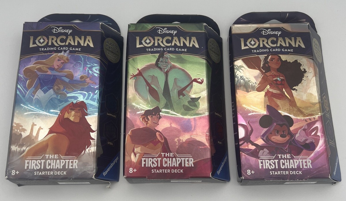 Lorcana The First Chapter Starter Decks (All 3) New & Sealed