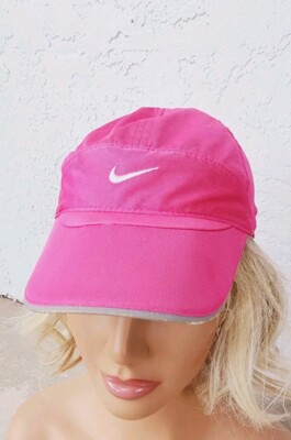 Vintage Nike Tailwind 7 Panel Mesh Hat Running Cap Pink Center Check