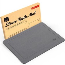 Stone Bath Mat Diatomaceous Bathroom Shower Non-Slip Super Absorbent Quick Dry