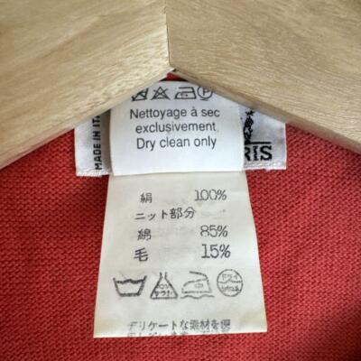 HERMES エルメス 半袖シャツ シルク100% Lサイズ HERMES Short-sleeved shirt 100% silk Size L Red From Japan
