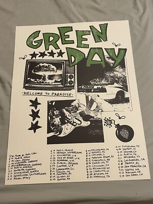 Green Day 2024 Official Saviors Tour Poster Boston New York