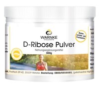 D-Ribose Pulver 300 G - Mit Vitamin B3 Und B5 - 100% Pur | Warnke Vitalstoffe