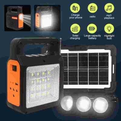 Tragbar Solargenerator Power Station Akku Ladegerät AM/FM Radio /Solar Powerbank
