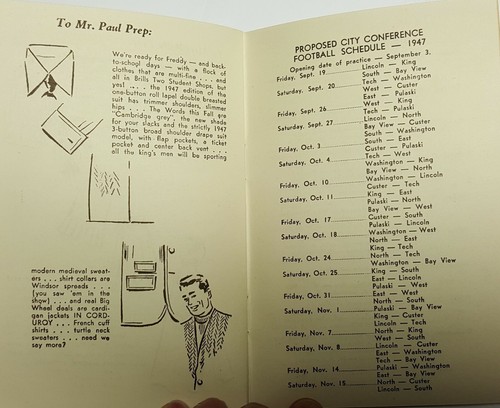 1947 Milwaukee Wi. High school Football Schedule Advertising Book - Picture 5 of 6