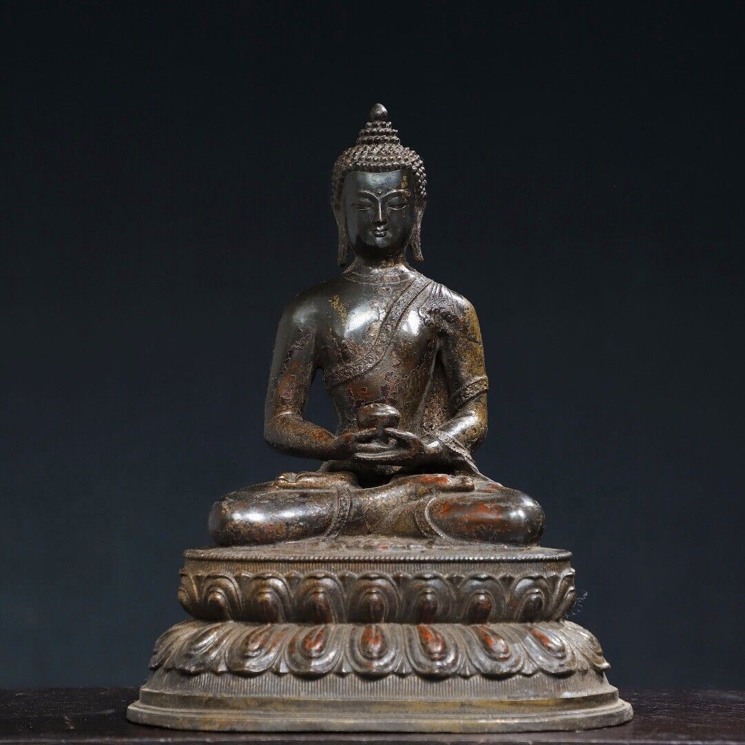 Old Collection Treasures Home Sacrifice Bronze Tuojin [The Buddha