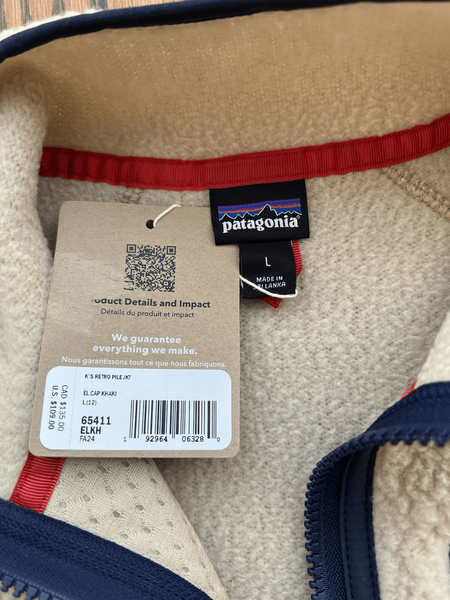 【専用】 イタリア Patagonia Jacket Kids El Cap Khaki Retro Pile Fleece Full