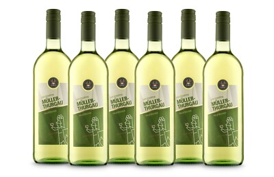 VIER SCHOPPEN Müller-Thurgau Weißwein aus Franken, QbA halbtrocken (6x 1,0 L)