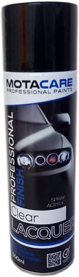 Clear Lacquer Spray Paint Fan Nozzle Wide Durable Fast Drying 500ml Motacare