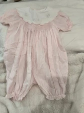 Vintage Petit Ami Smocked Romper PINK Size 18 Months EUC 