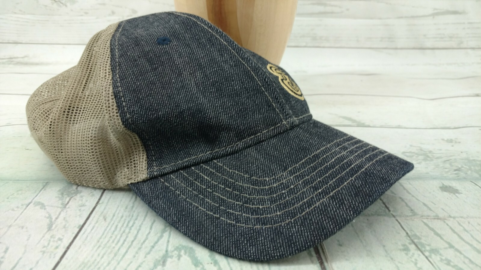 Panera Bread Mesh Denim Hat Employee Work Uniform Adj… Gem
