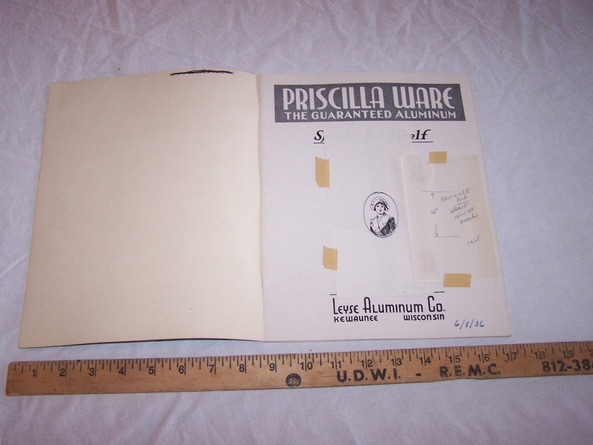 1936 Vintage PRISCILLA WARE CATALOG Leyse Aluminum Co 1936 Vintage PRISCILLA WARE CATALOG Leyse Aluminum Co