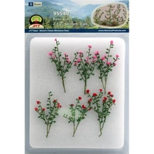 JTT SCENERY 95540 ROSE BUSHES O-SCALE  2 1/2" HIGH   6 PER PACKAGE  JTT95540