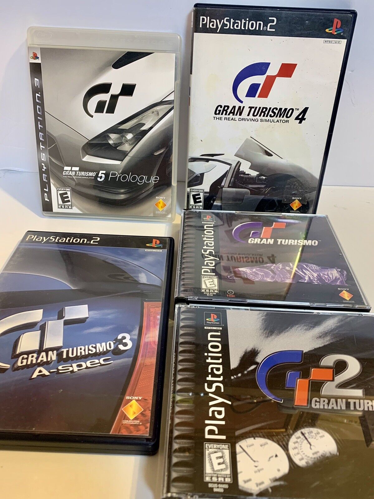 Gran Turismo 1, 2, 3, 4 & 5 (PlayStation PS1 PS2 PS3) CIB Lot