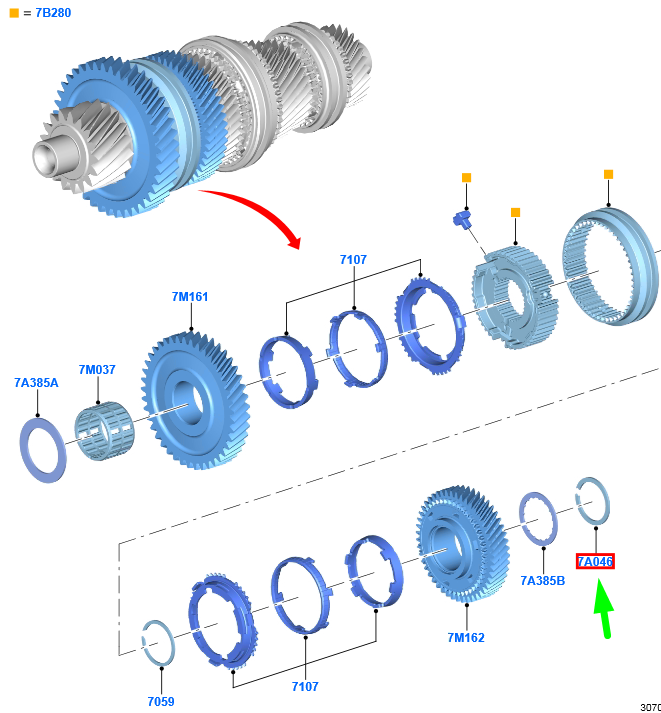 FORD PUMA Transmission Output Shaft Retainer 2518672 H1BR-7A046-AD  