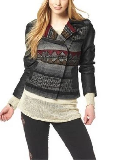 AJC Lederimitatjacke Gr.36,38,40,42,44,46 NEU Damen Biker Jacke Schwarz Blazer - Bild 1 von 2