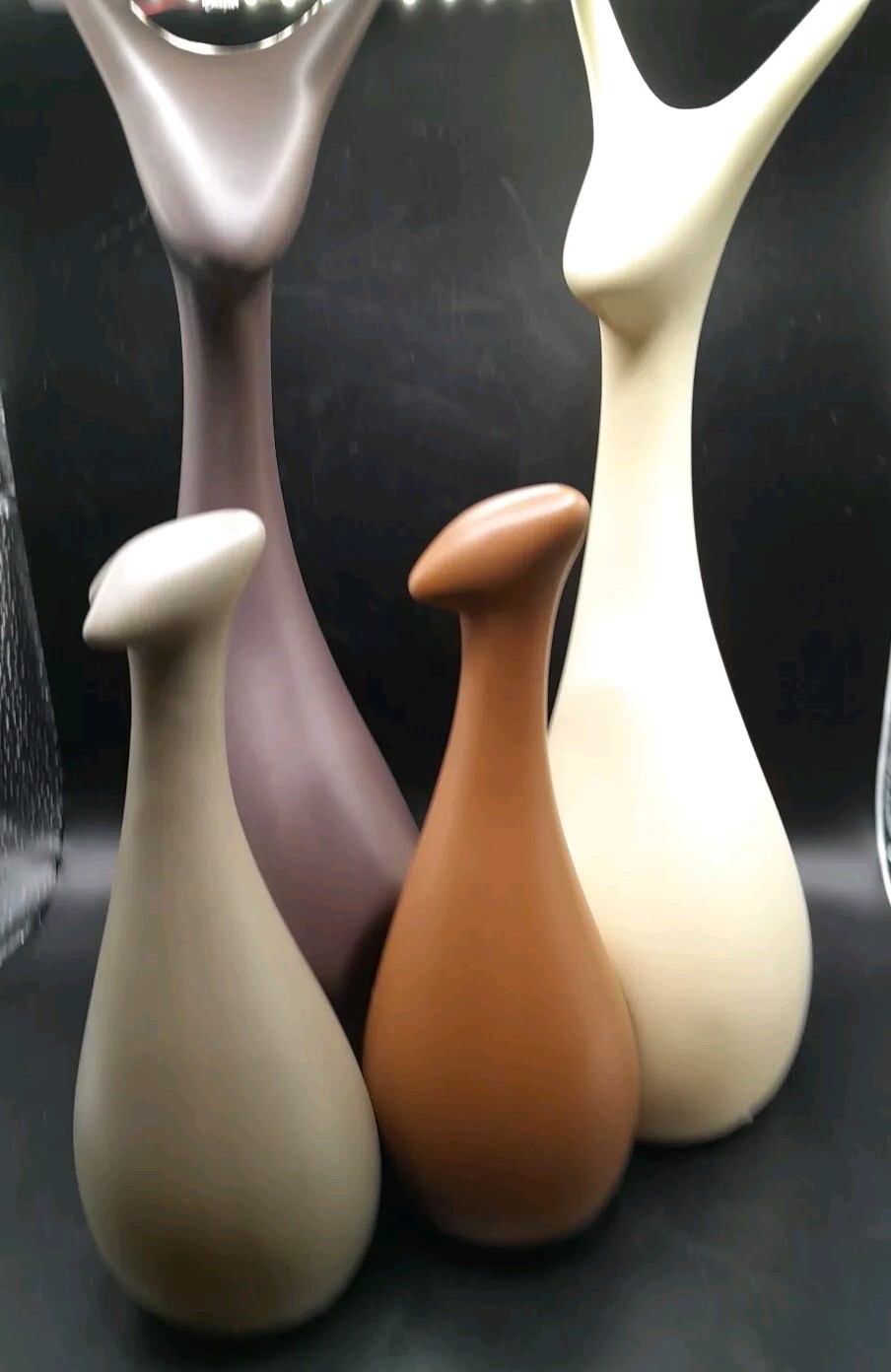 Ceramic Modern Art Figurines -  Deer Family Ceramic Ornaments