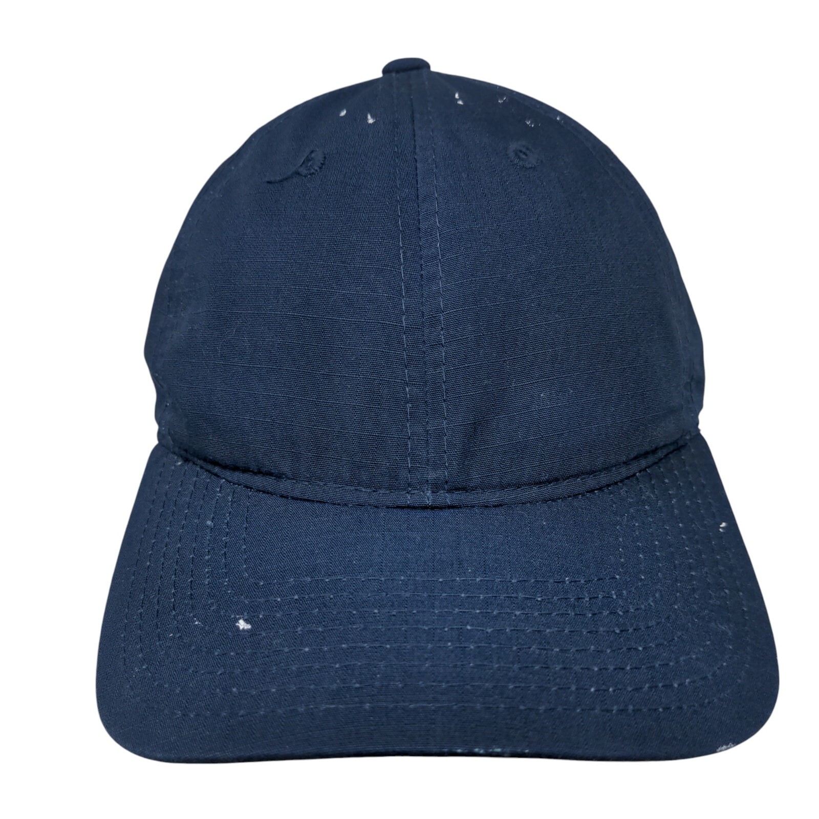 Unbranded Slideback Hat Blue OSFM Adjustable Vented Holes 6 Panel Blank