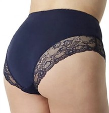 Sculptresse by Panache Sasha Lace Trim Microfiber Brief Color INK XXXL NWT  40