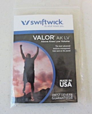 Swiftwick Valor Prosthetic AK Moisture Management Sock Liner NWT Size 5 Unisex