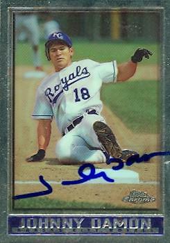 Johnny Damon autographed Baseball Card Kansas City Royals 1998