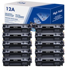 10 Pack Q2612A 12A Toner Cartridge For HP LaserJet 1012 1015 1018 1020 3015
