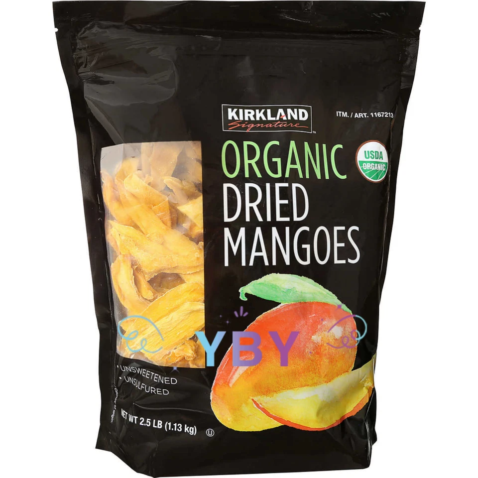 2 paquetes de mangos secos orgánicos Kirkland Signature 40 OZ cada paquete, total 5 libras Foto 2 de 3