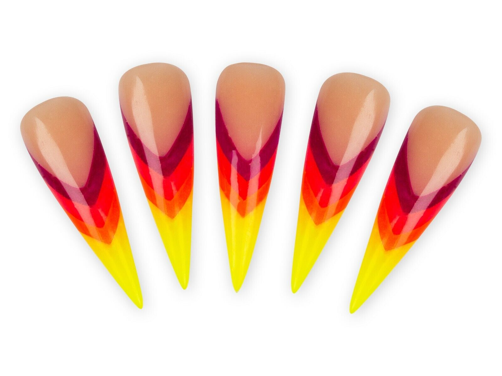 UV LED Farbgel NEON ORANGE French Color Gel Modellage Nail Art Design Nagel Tip