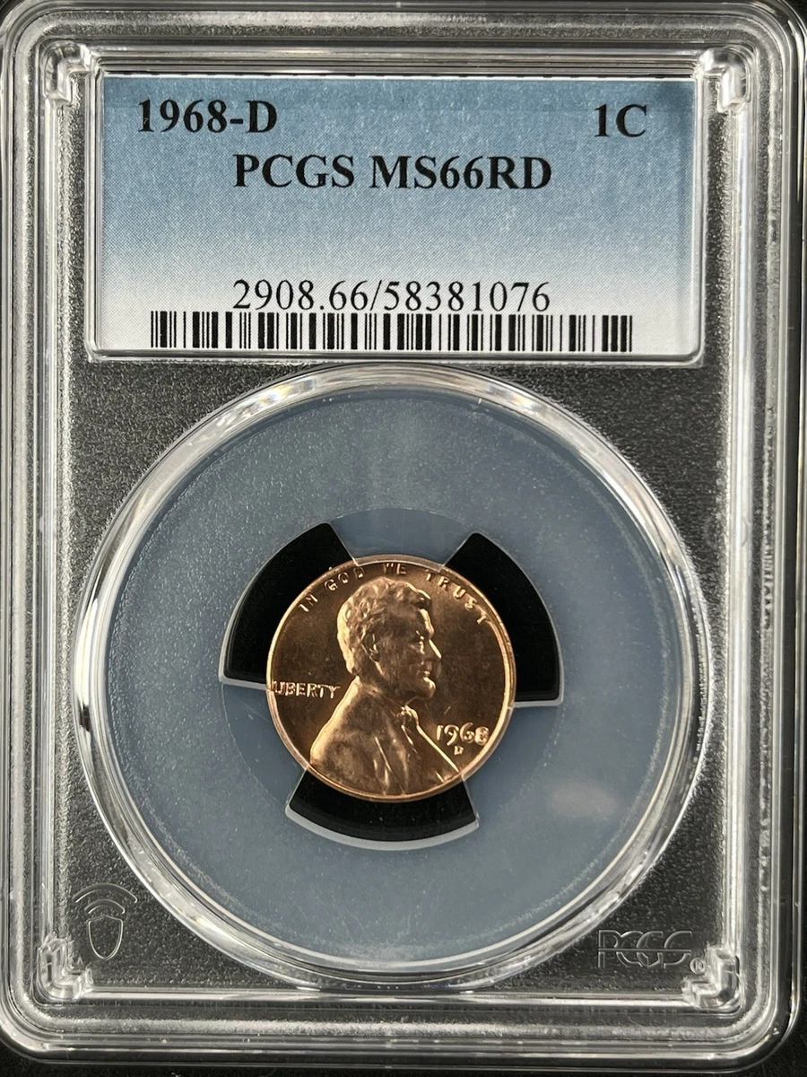 PCGS Certified MS 64 Graded 1968 Lincoln Memorial Small Cents