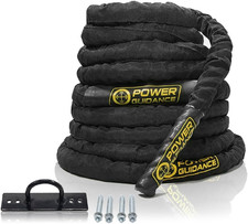 Battle Rope 1.5/2" Poly Dacron 30/40/50ft for Home Gym  Outdoor Workouts