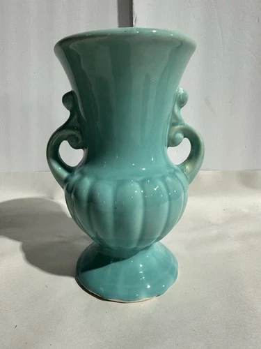 Vintage McCoy Turquoise Vase USA