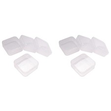 2X Small Clear Plastic Beads Storage Containers Box with Hinged Lid for6352