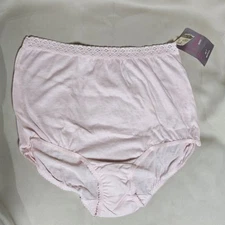 MYONNE Panties size 7  pink lace band Cotton granny briefs Elastic Waist And Leg