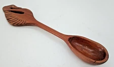 Hand Carved Wood Spoon Swan Handle Country Farmhouse Decor Primitive Signed