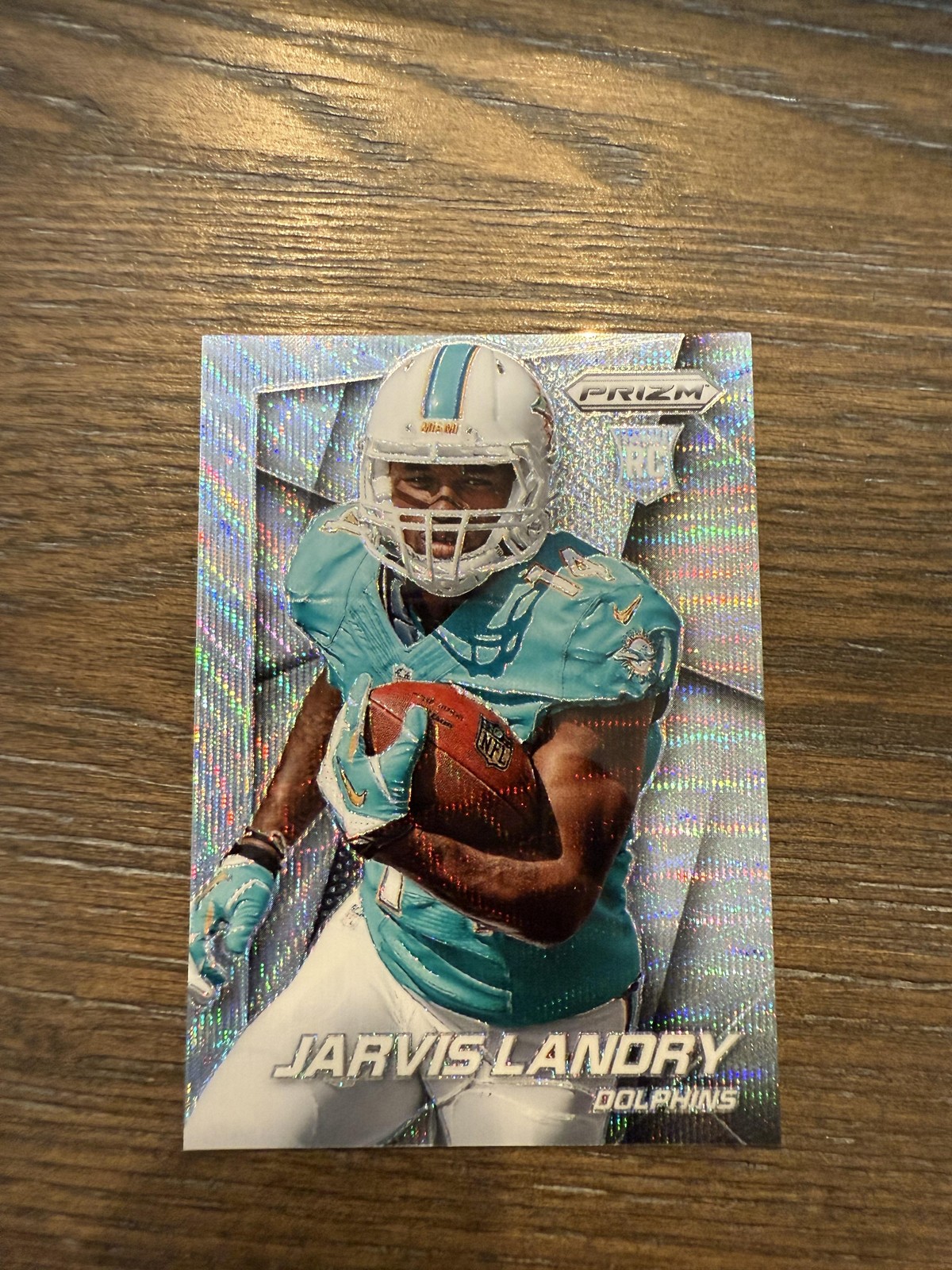 2014 Panini Prizm #295 Jarvis Landry Light Blue Wave Prizm #/99