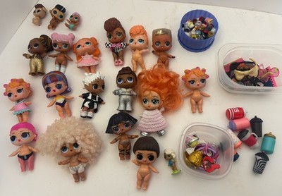 LOL Surprise Dolls Lot Accessories Shoes Bottles Glitter Hair Tots Babies 20+ 