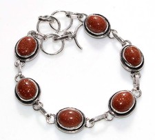 Decent Sandstone 925 Silver Plated Bracelet 8