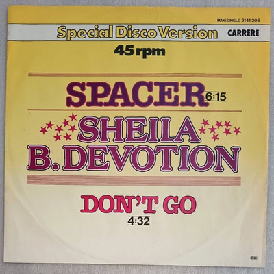 12''  SHEILA  B. DEVOTION -   SPACER **    D 1979 * * * * * * *     EX / VG++