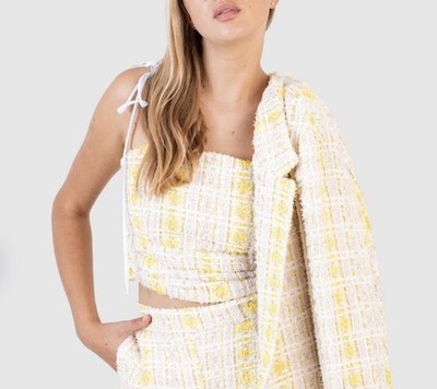 Koch Lila Top In Tulip Tweed SZ S VGUC