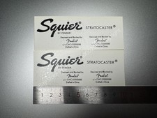 2-PACK Headstock Waterslide Decals For Squier By Fender Stratocaster Guitar Bass